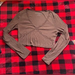 Aeropostale Long Sleeve Crop Top